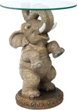Design Toscano Good Fortune Elephant Glass-Topped Table, 16